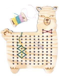 Drevené tvary na šnurovanie - MiniDots - Alpaca