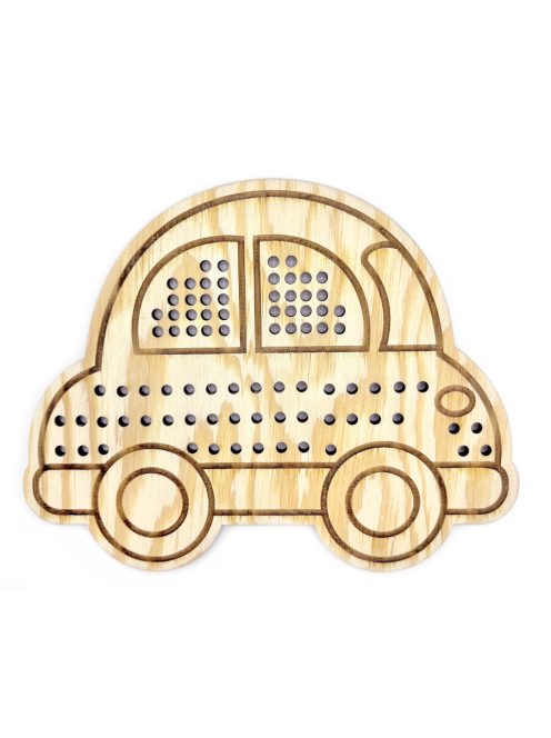 Drevené tvary na šnurovanie - MiniDots - Auto