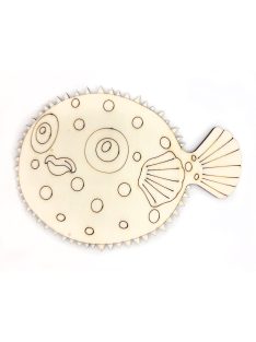   PaintMe - Drevená omaľovánka - Ocean - Ryba fugu (nafukovacia ryba)