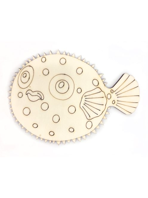 PaintMe - Drevená omaľovánka - Ocean - Ryba fugu (nafukovacia ryba)