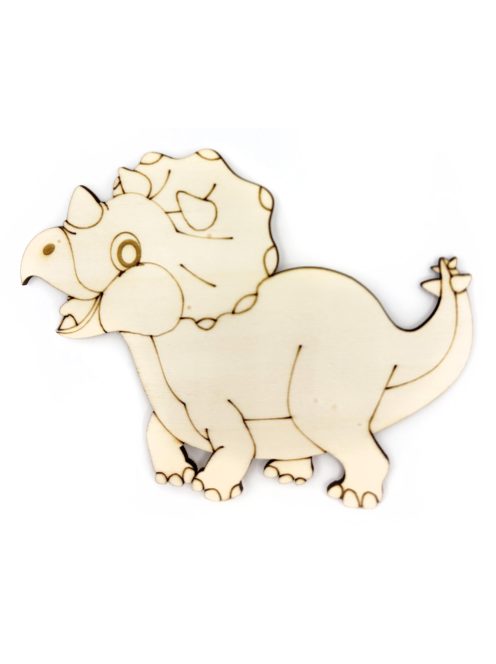 PaintMe - Drevená omaľovánka - Dino - Triceratops