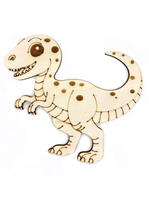 PaintMe - Drevená omaľovánka - Dino - Velociraptor