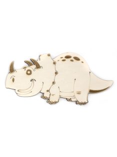 PaintMe - Drevená omaľovánka - Dino - Triceratops (baby)