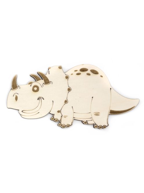 PaintMe - Drevená omaľovánka - Dino - Triceratops (baby)